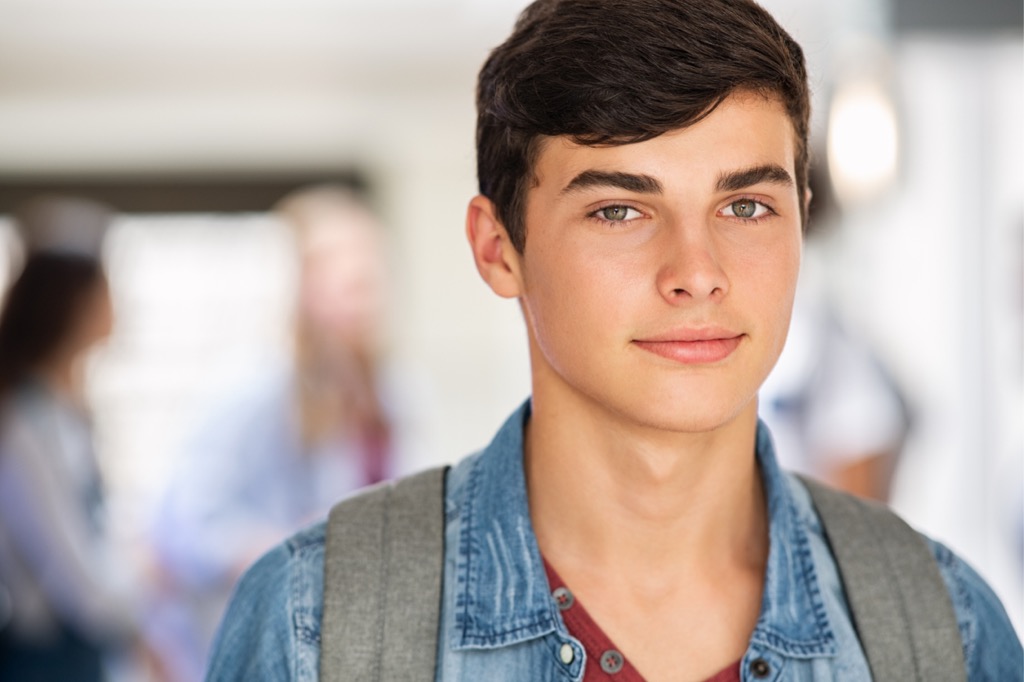 Young student at school