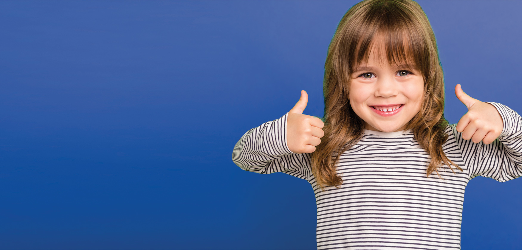 Little Girl with Thumbs Up